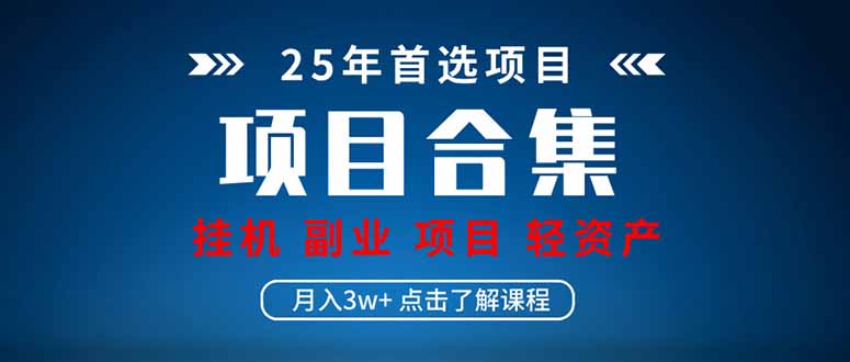 （14175期）2025 实操项目合集 挂机类型 直播类型 轻资产创业类型 课程分享各项目…-中创网_分享中创网创业资讯_最新网络项目资源-网创e学堂