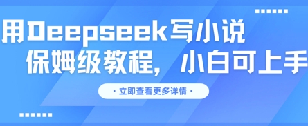 用Deepseek写小说，保姆级教程，小白可实操-中创网_分享中创网创业资讯_最新网络项目资源-网创e学堂