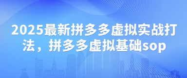 2025最新拼多多虚拟实战打法，拼多多虚拟基础sop-中创网_分享中创网创业资讯_最新网络项目资源-网创e学堂